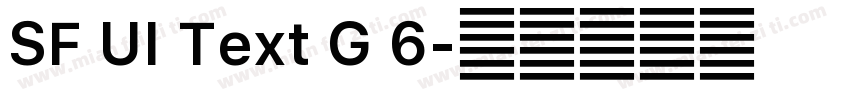 SF UI Text G 6字体转换